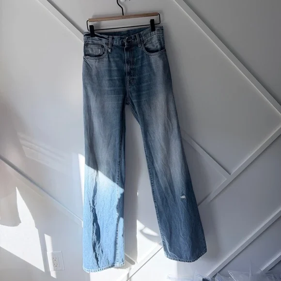 R13 Jane High Waisted Wide Leg Jeans - 27 (fits small) - Picture 3 of 17